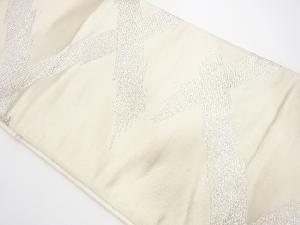 アンティーク　斜め格子模様織り出し袋帯（材料）（サービス品）